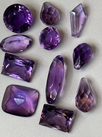 Facettierte Amethyst in Edelsteinqualität, Brasilien & Uruguay