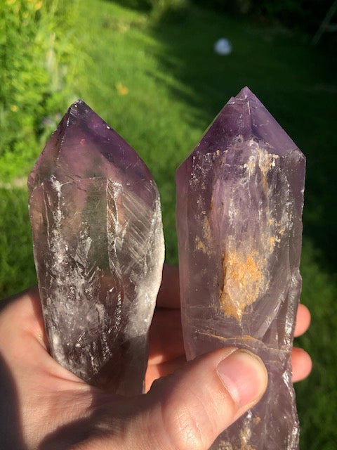 Amethyst Zahn Rarität in bester Qualität, Szepter Amethyst, Phantomkristall