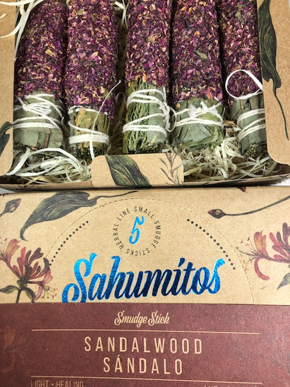 Räucherbündel Sahumito mit Rose, oder Palo Santo, oder Sandelholz smudge, in bester Qualität